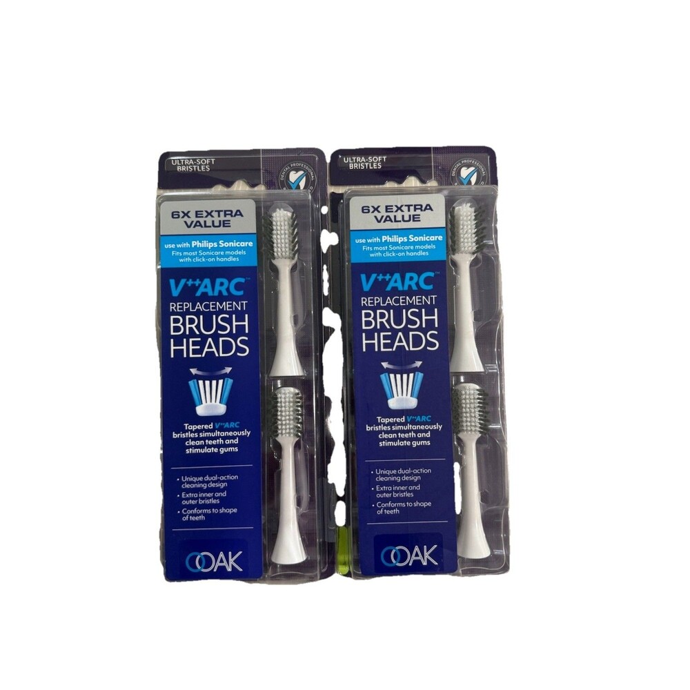 OOAK V++Arc Philips Sonicare Replacement Heads - 2x 6 Pack = 12 Heads -UltraSoft